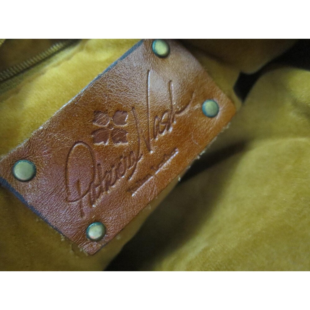 Vintage Patricia Nash Brown Leather Purse Quality Crossbody Floral Tassel Purse - Picture 7 of 7